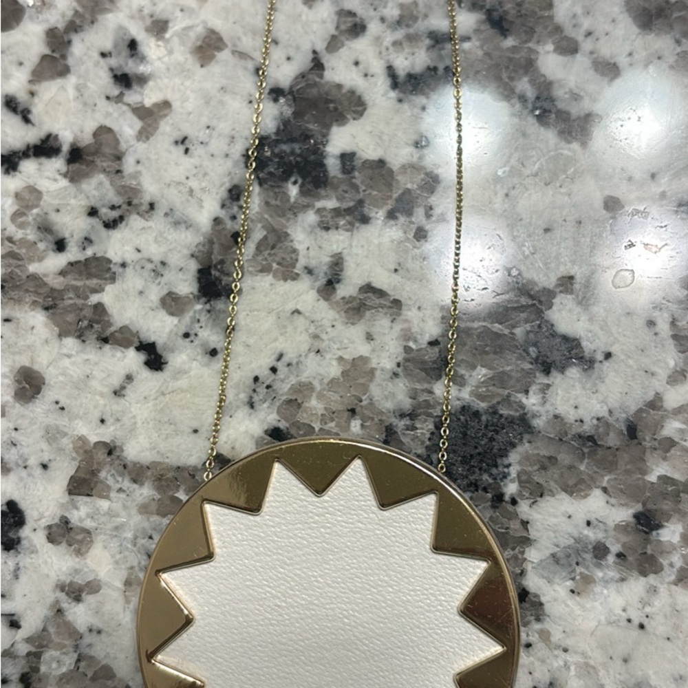 House of Harlow 1960 Gold and White Sunburst Necklace